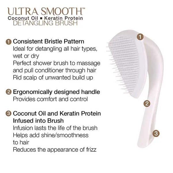 Cricket Ultra Smooth Detangling Brush With Coconut Oil And Keratin Protein