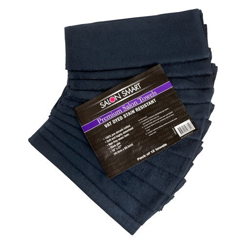 Salon Smart Towels Black Bleach Resistant Twelve Pack Salon Smart