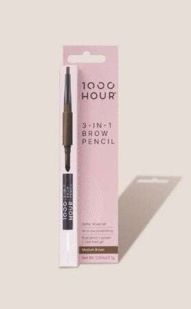 1000 Hour 3 IN 1 Brow Pencil Medium Brown 2.1GM 1000 Hour
