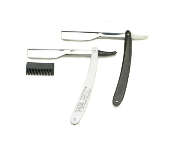 Wahl Razor White Or Black With Name On Handle With Comb Guard Multi Fit Blade