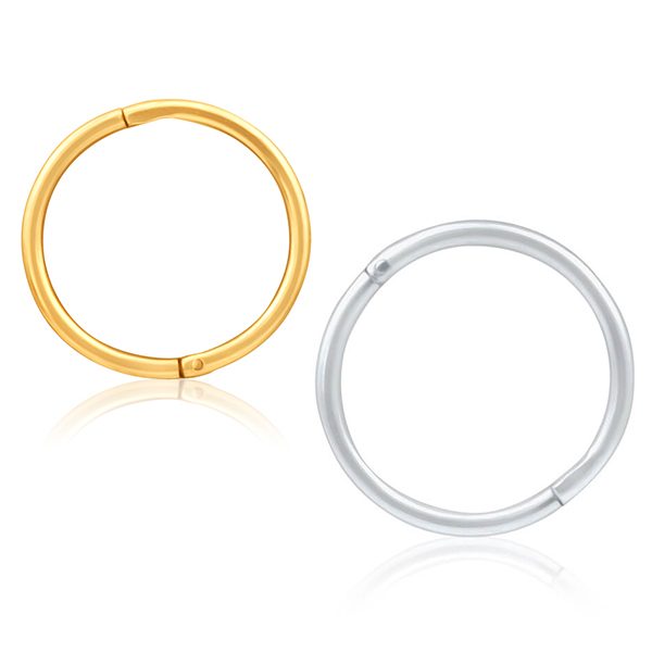 Caflon Gold Sleeper Set 13MM Hinged 22CT Gold Plated Caflon