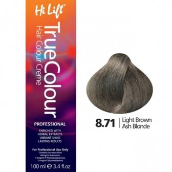 Hi Lift True Colour 8.71 Light Brown Ash Blonde 100ML Hi Lift