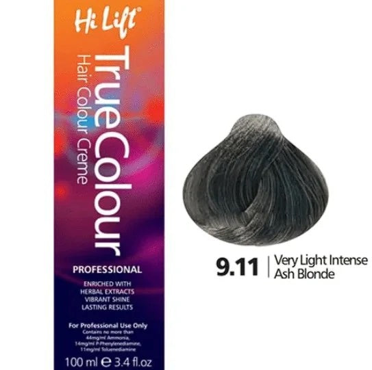 Hi Lift True Colour 9.11 Very Light Intense Ash Blonde 100ML Hi Lift