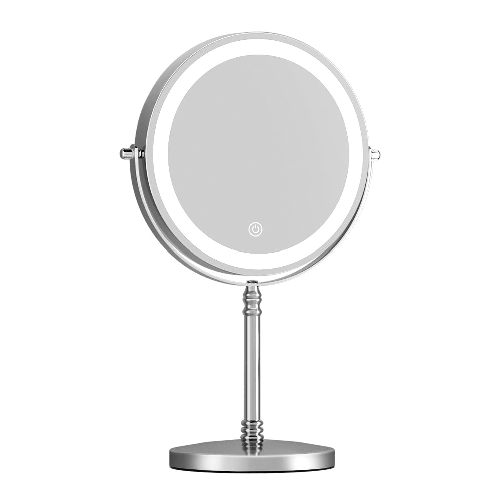 Embellir Makeup Mirror 20x20cm 10X Magnifying with LED Light Rotation Tabletop Finishing Touch Body Hair And Beauty Supplies