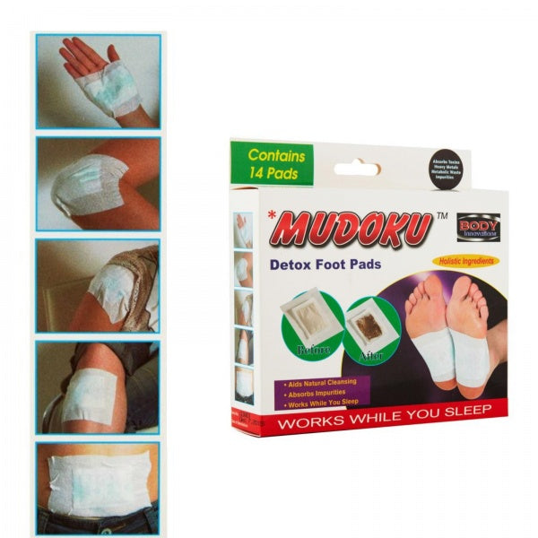 Mudoku Detox Foot Pads Absorbs Toxins While You Sleep Contains 14 Pads Mudoku