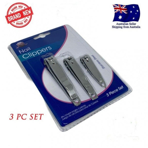 UBL Nail Nippers Clippers Chrome 3 Piece Set Large, Medium And Small UBL