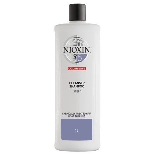 Wella Nioxin System 5 Cleanser Shampoo for Chemically Treated Hair Light Thinning Step 1 1L Nioxin