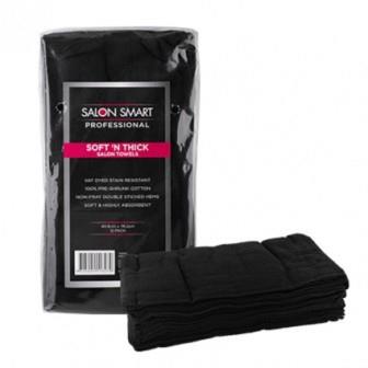 Salon Smart Towels Soft 'N Thick Black 12 Pack Salon Smart