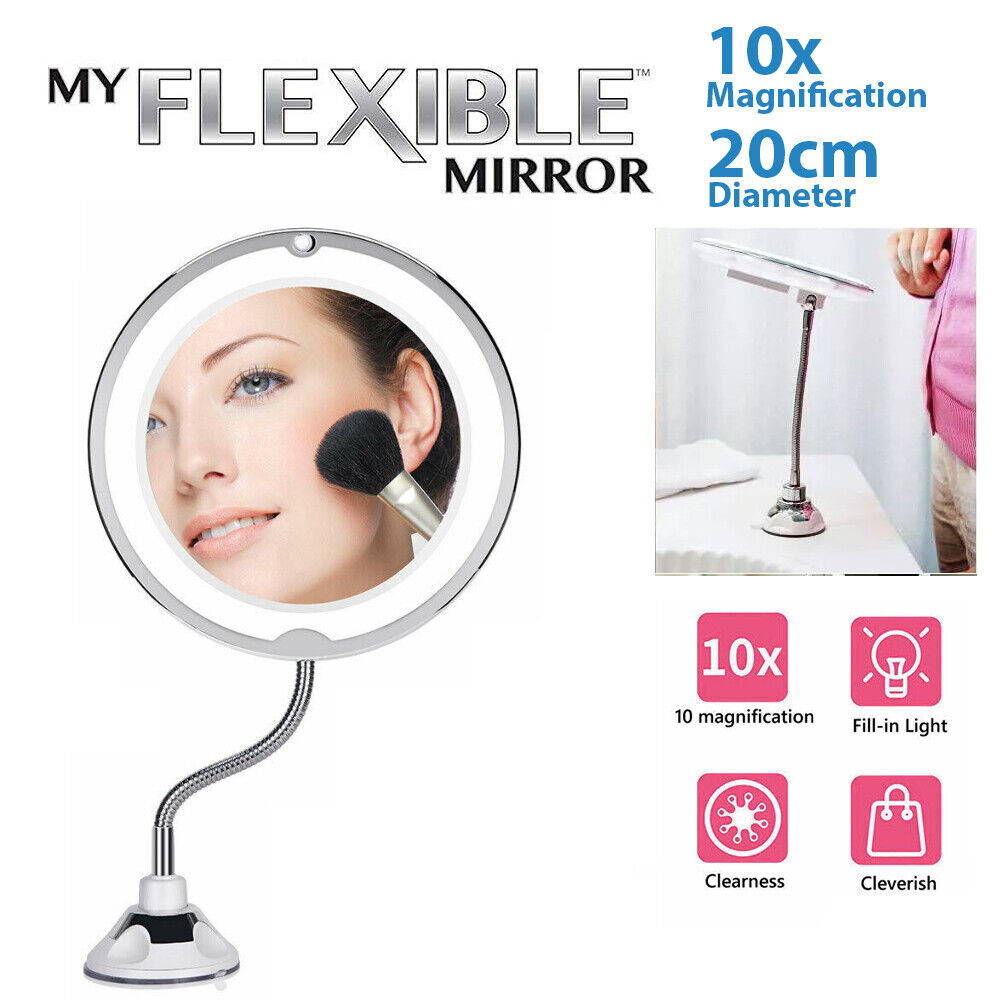 10X LED Magnifying Makeup Mirror 360° Rotation Finishing Touch Body Hair And Beauty Supplies
