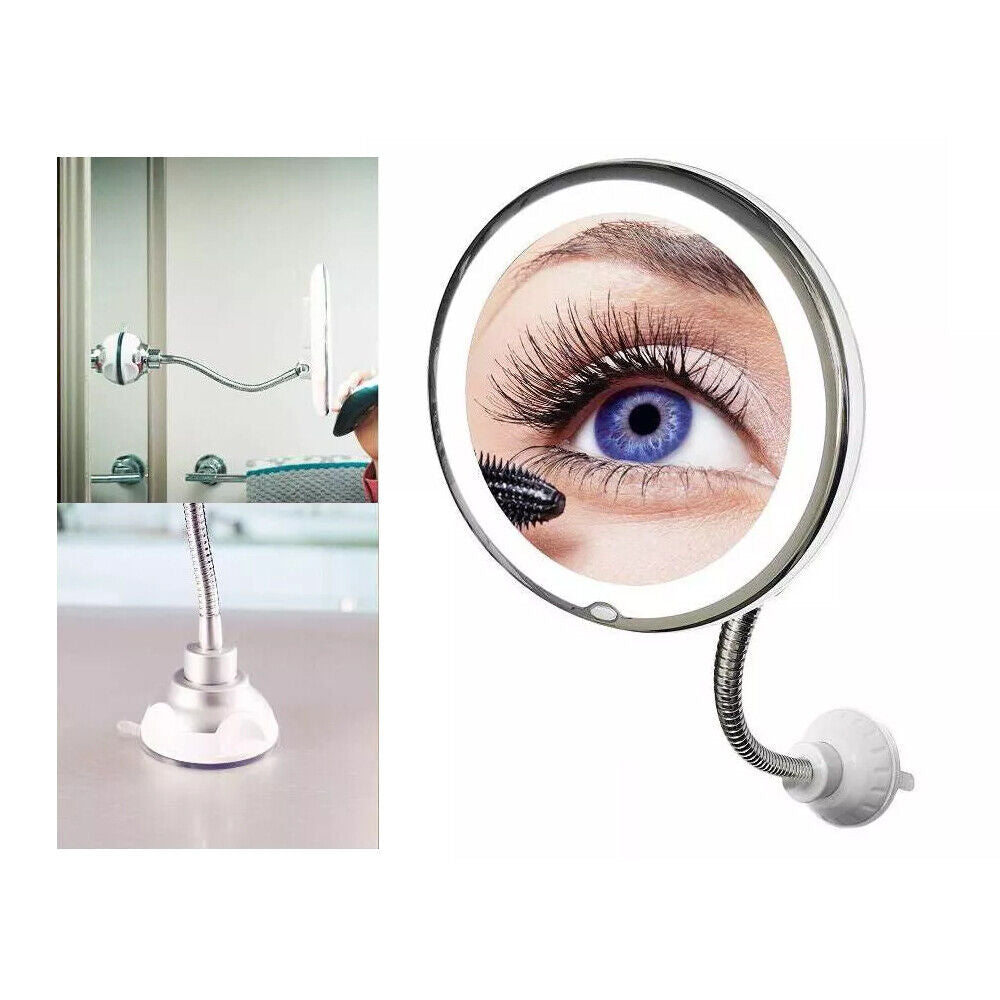 10X LED Magnifying Makeup Mirror 360° Rotation Finishing Touch Body Hair And Beauty Supplies