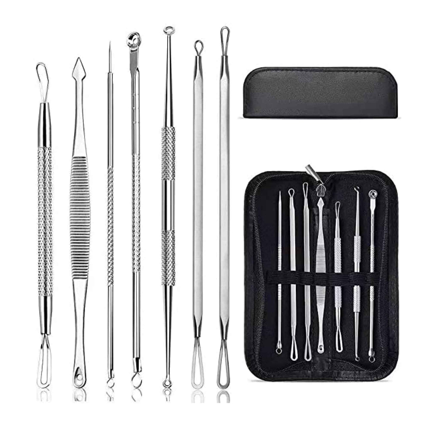 Blackhead Remover 7 Piece Tool Kit For Pimple Extraction Blemish Suction Removal Finishing Touch Body Hair And Beauty Supplies