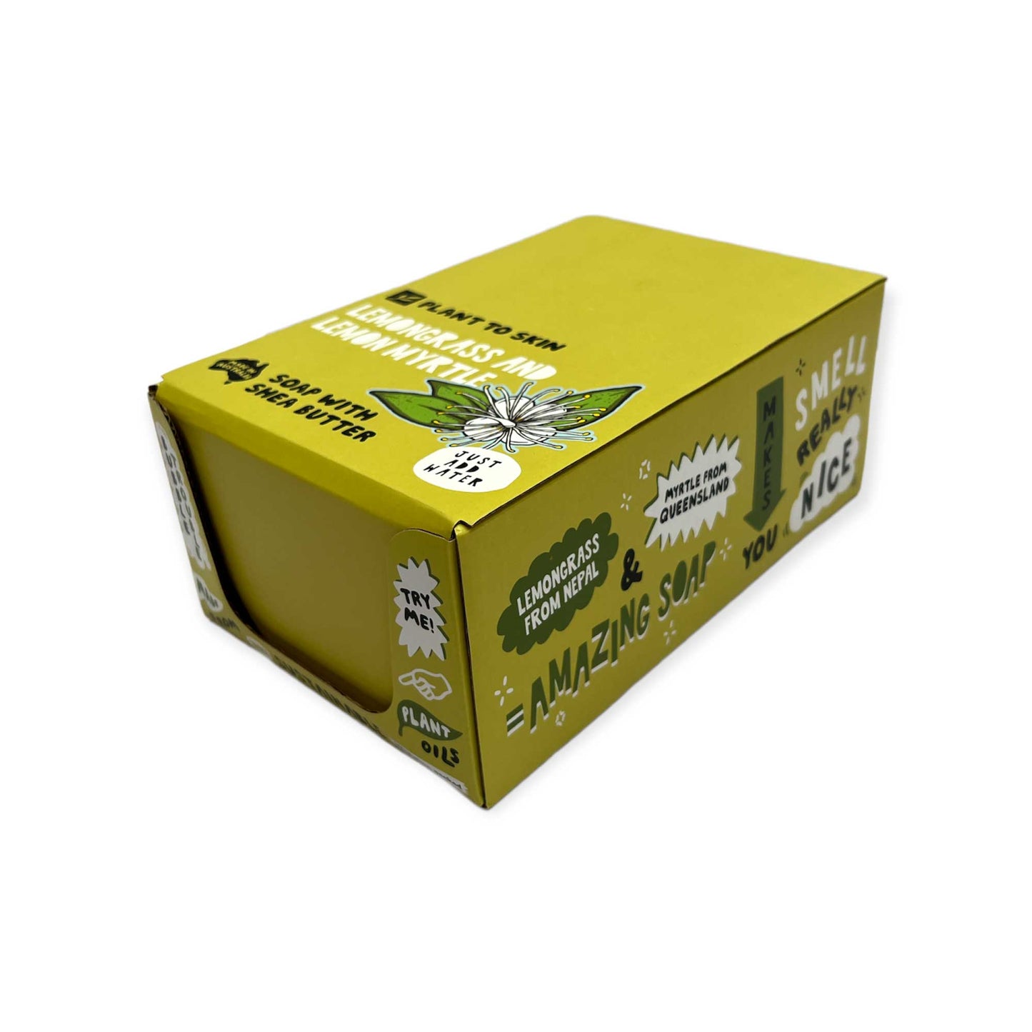 32x 100g Plant Oil Soap Lemongrass and Myrtle Scent - Pure Natural Vegetable Bar Finishing Touch Body Hair And Beauty Supplies