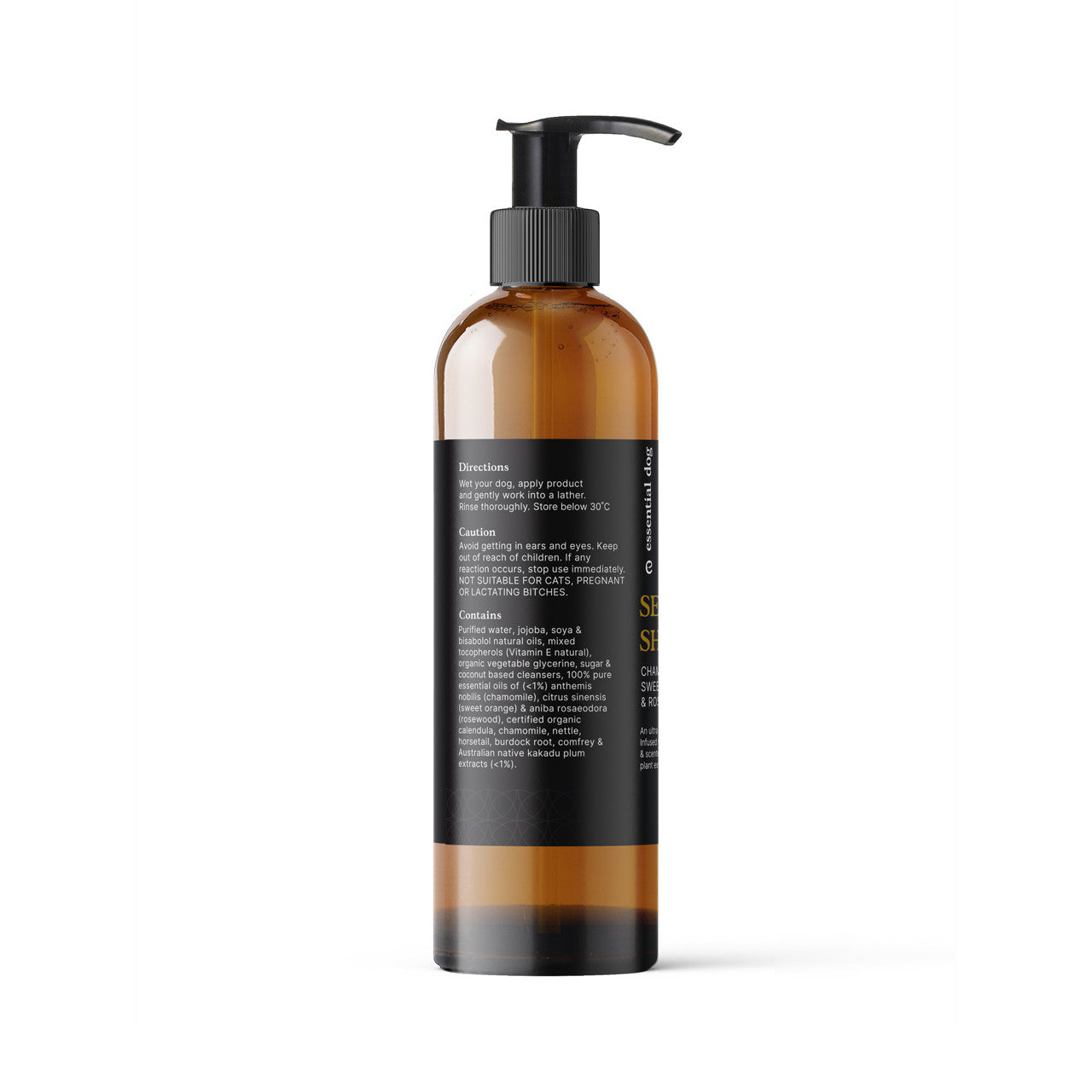 500ml Natural Sensitive Dog Shampoo (Chamomile, Sweet Orange & Rosewood) Finishing Touch Body Hair And Beauty Supplies
