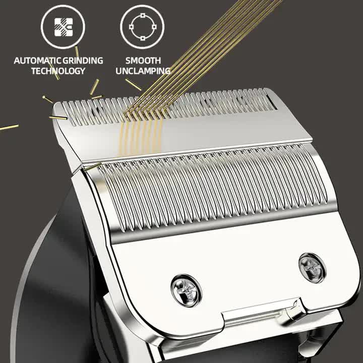 White Professional Cordless Hair Clipper with LED Display - Rechargeable Electric Hair Trimmer for Men Finishing Touch Body Hair And Beauty Supplies