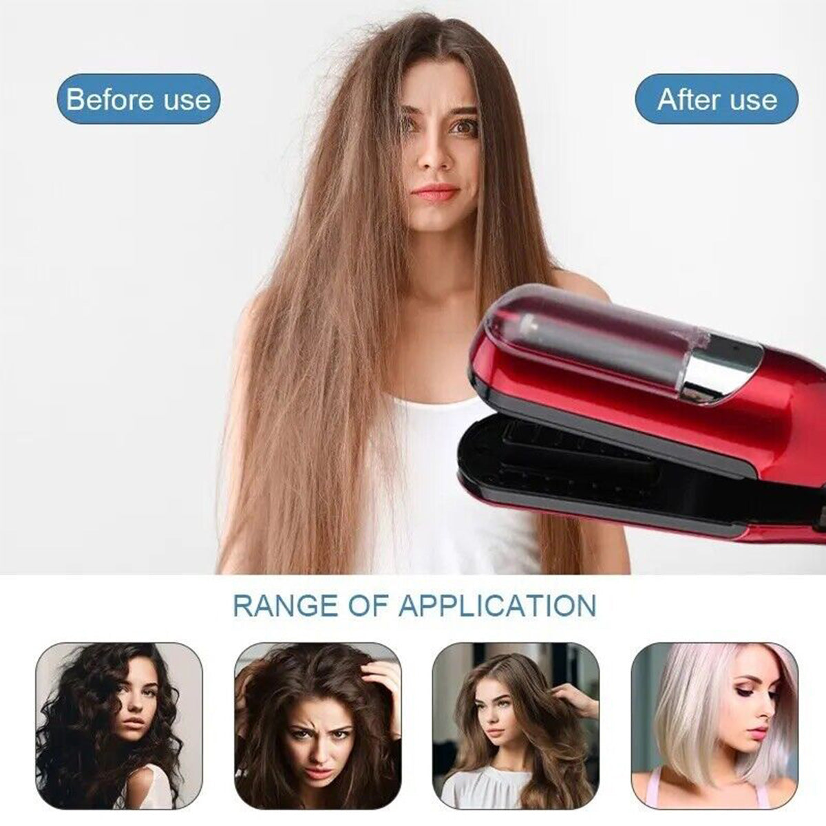 White Mini - Automatic, Hair Repair Split End Remover Trimmer For Dry, Splitting, Damaged And Brittle Split Ends, Men And Women Hair Styling Beauty Tool Finishing Touch Body Hair And Beauty Supplies