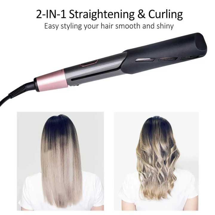 2-in-1 Hair Straightener and Curler – Ceramic Ionic Hair Styling Tool for Smooth and Wavy Hair Finishing Touch Body Hair And Beauty Supplies