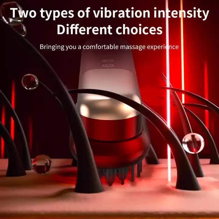 Red Mini Rechargeable Ionic Hair Straightening Comb | Portable Wireless Vibration Massage Brush for Frizz-Free, Smooth Hair Finishing Touch Body Hair And Beauty Supplies