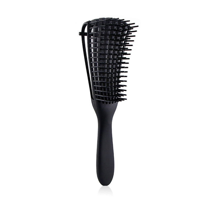 3PCS Black Octopus-Style Detangling Brush - 8 Flexible Arms for Effortless Hair Styling Finishing Touch Body Hair And Beauty Supplies