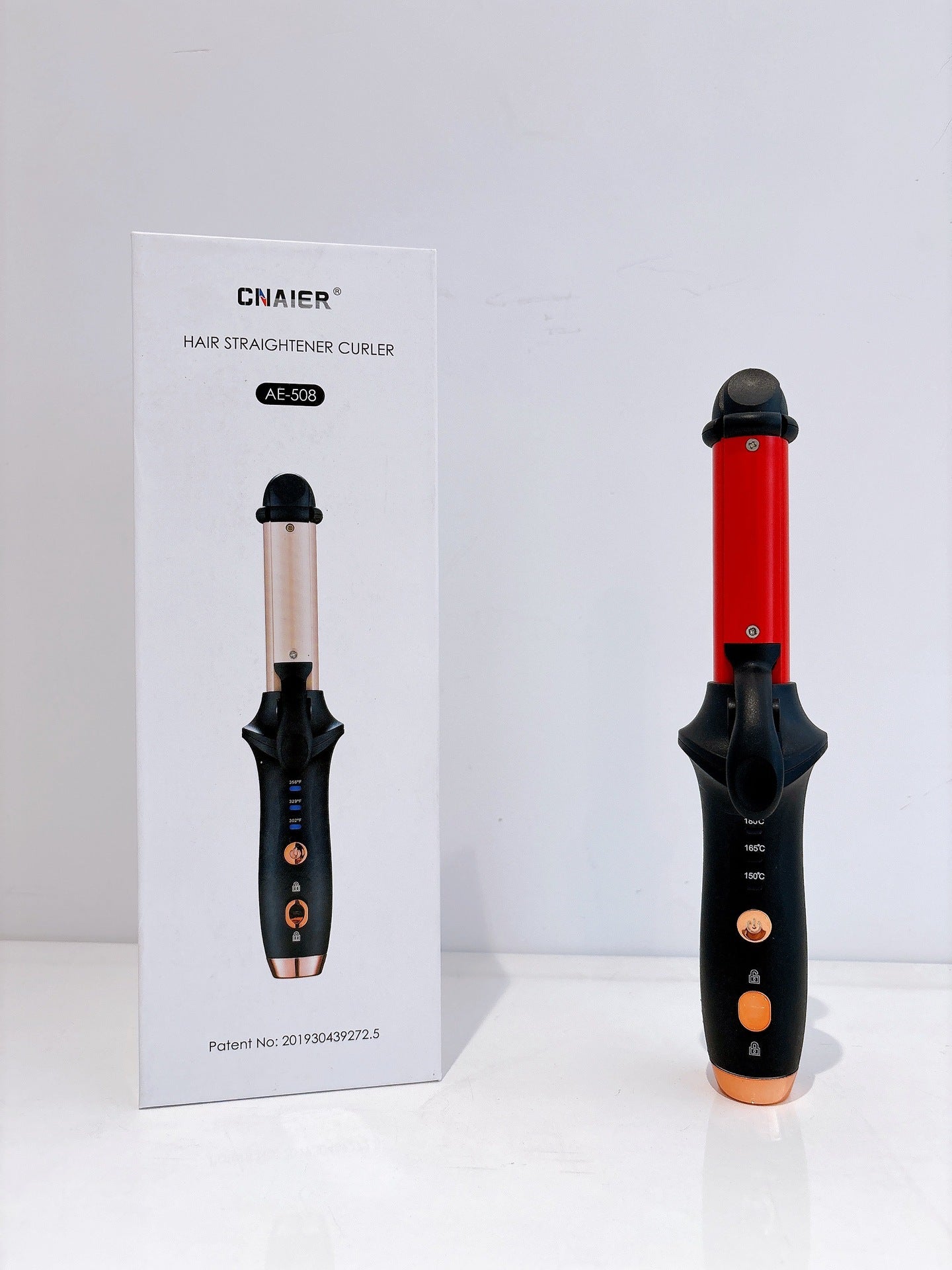 Red Mini Cordless Hair Curler with Adjustable Heat Settings and USB Charging Finishing Touch Body Hair And Beauty Supplies