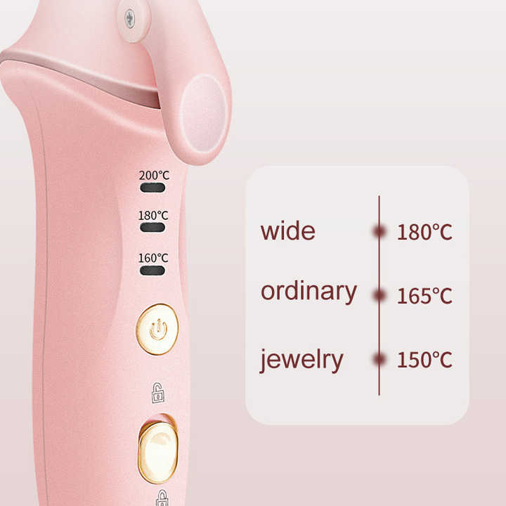 Red Mini Cordless Hair Curler with Adjustable Heat Settings and USB Charging Finishing Touch Body Hair And Beauty Supplies