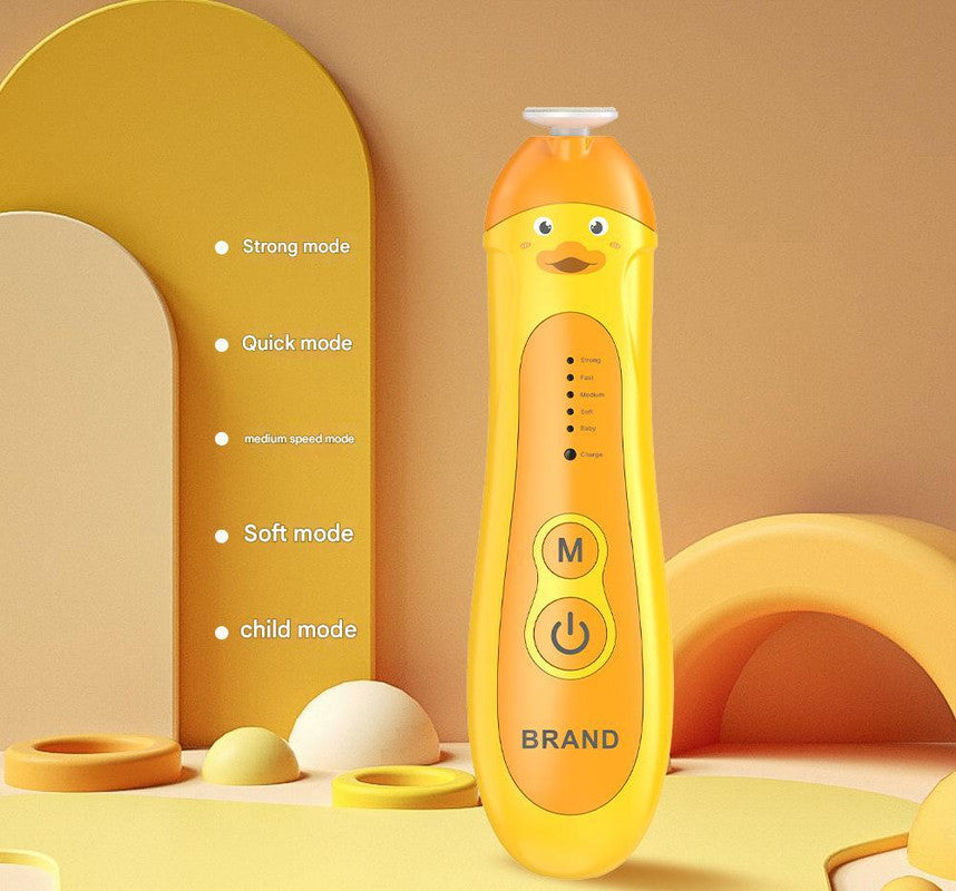 Baby & Adult Electric Nail Trimmer Kit - 6 Heads, 5 Speeds, 360deg Rotation, with Storage Case(Orange) Finishing Touch Body Hair And Beauty Supplies
