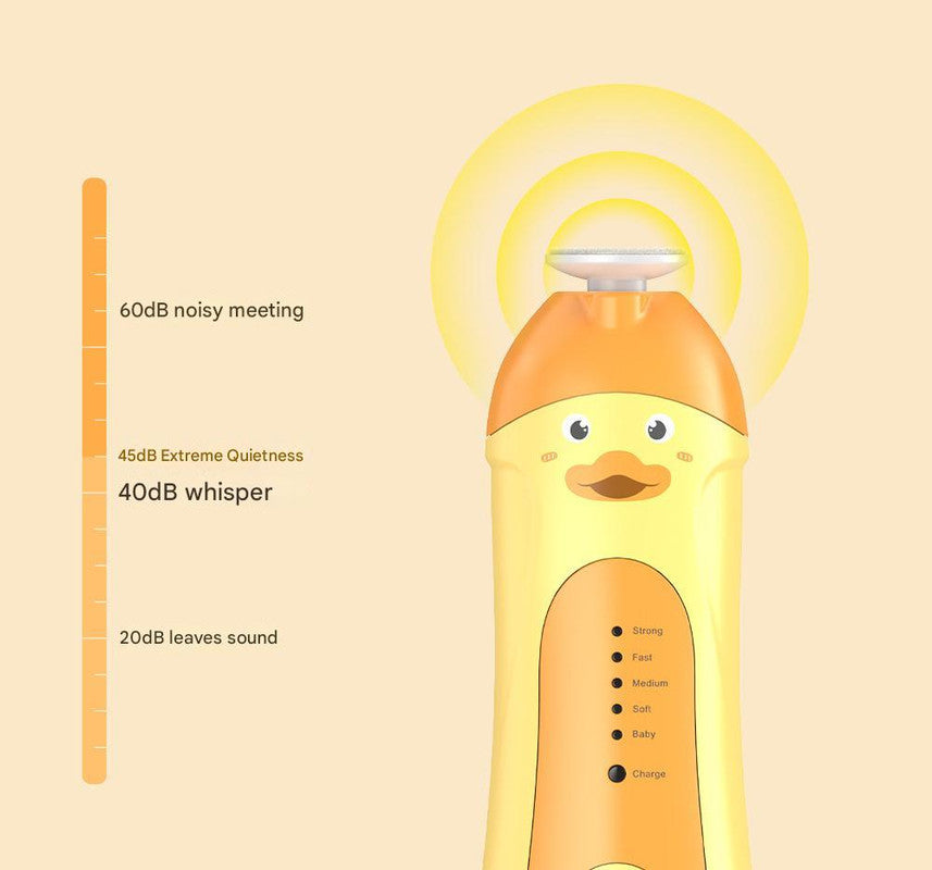 Baby & Adult Electric Nail Trimmer Kit - 6 Heads, 5 Speeds, 360deg Rotation, with Storage Case(Orange) Finishing Touch Body Hair And Beauty Supplies