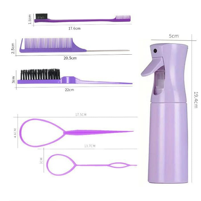 Black Ultimate 27-Piece Hair Styling & Care Kit - Detangling Brushes, Combs, Scalp Massager & Salon Accessories Finishing Touch Body Hair And Beauty Supplies