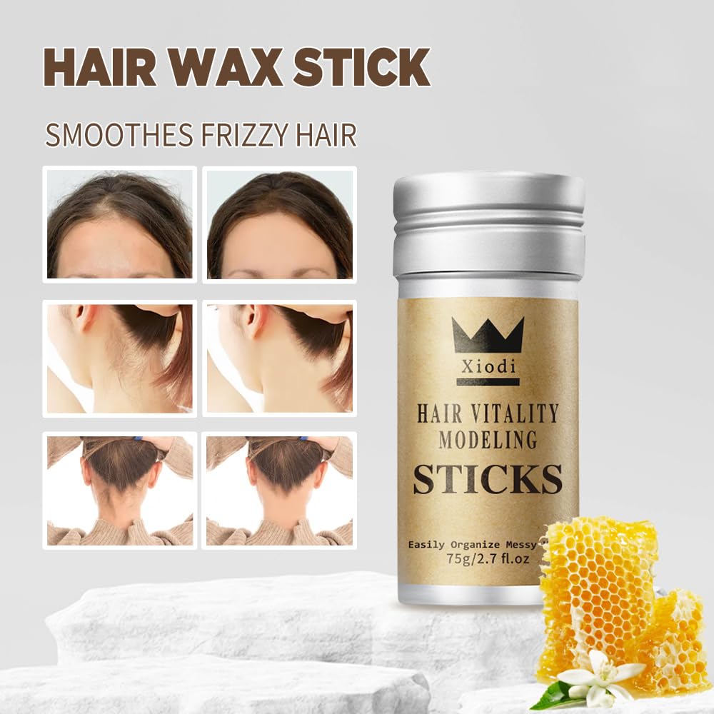 2X Hair Edge Control Hair Wax Stick | 75g Each | Natural Styling for Relaxed & Natural Hair Finishing Touch Body Hair And Beauty Supplies
