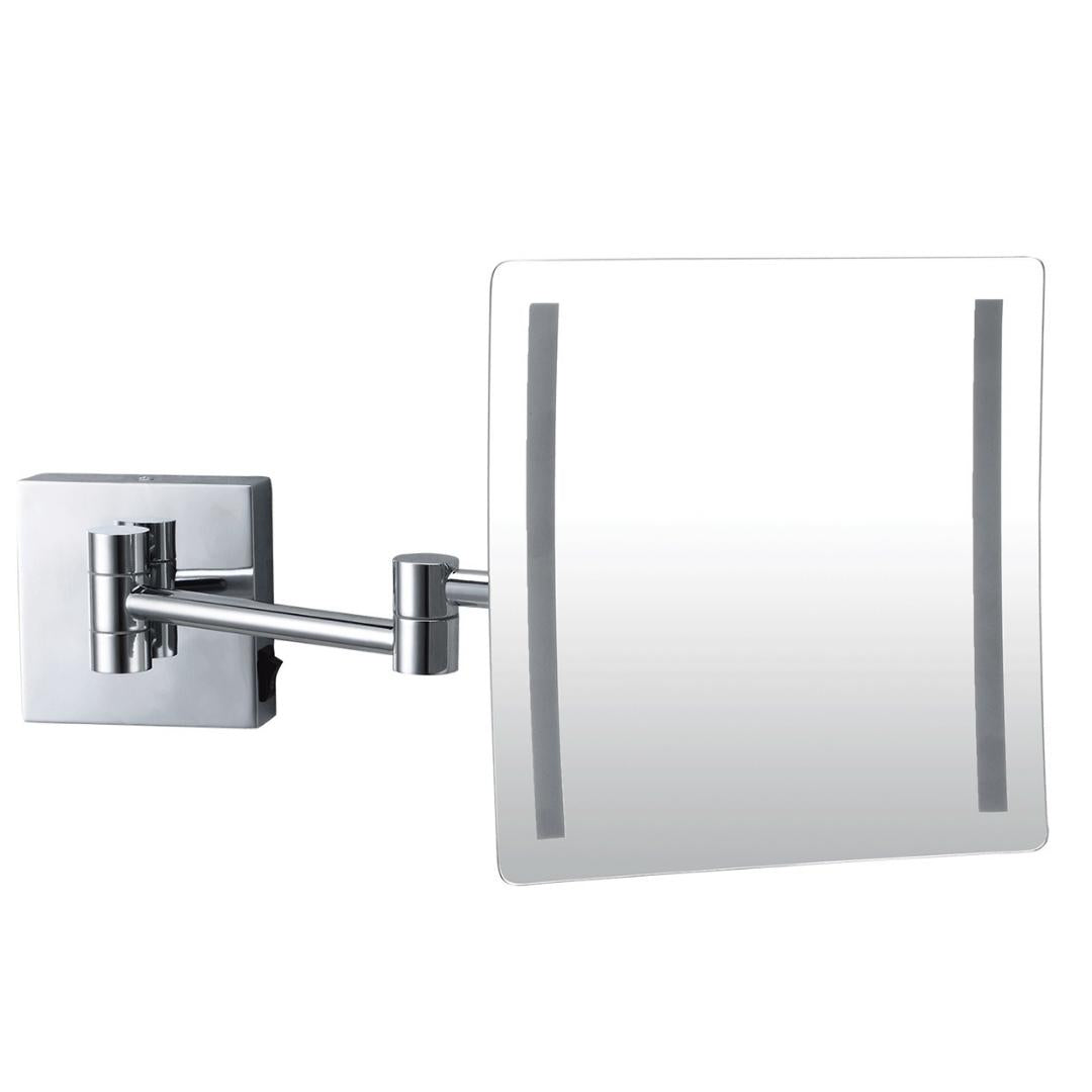 3X LED Magnifying Mirror Wall Mount - Silver Finishing Touch Body Hair And Beauty Supplies