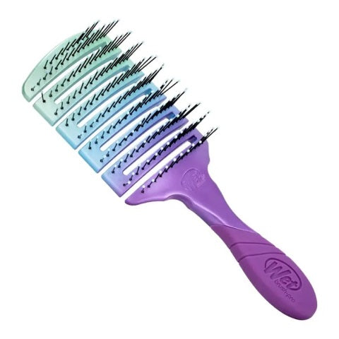 Wet Brush Pro Flex Dry Ombre Teal Detangler Paddle Brush Wet Brush