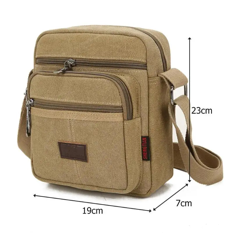 Retro Style Men's Canvas Messenger and Crossbody Satchel Bag Finishing Touch Body Hair And Beauty Supplies
