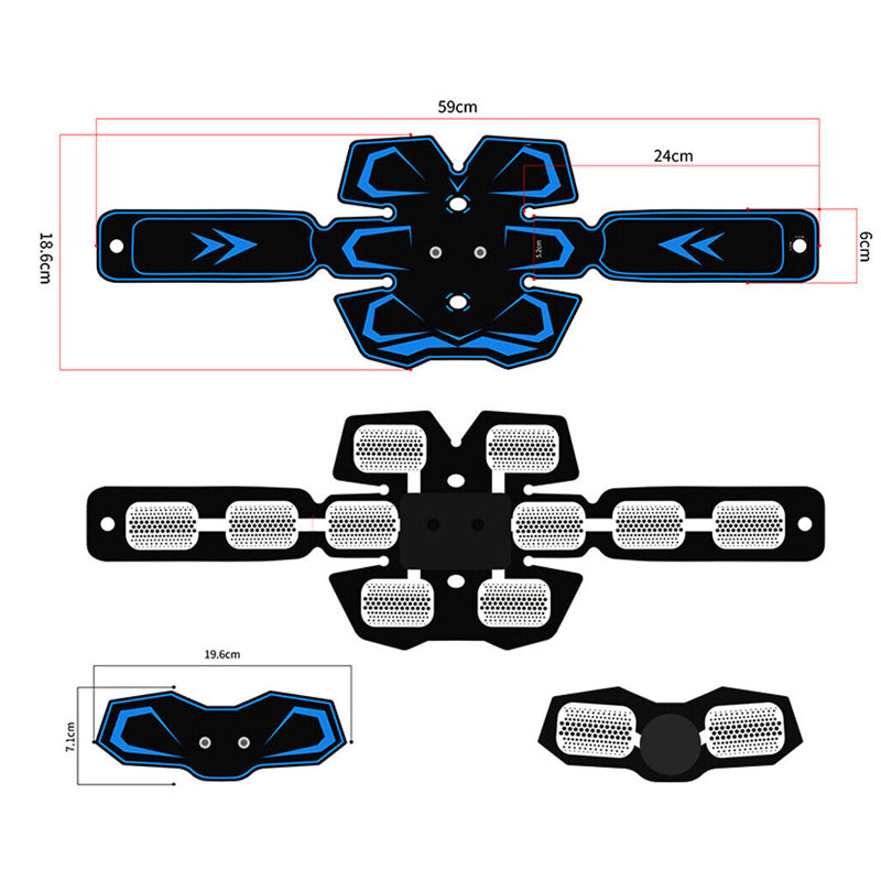 EMS Abdominal Muscle Toning Trainer ABS Stimulator Toner Fitness Belt Exerciser Finishing Touch Body Hair And Beauty Supplies