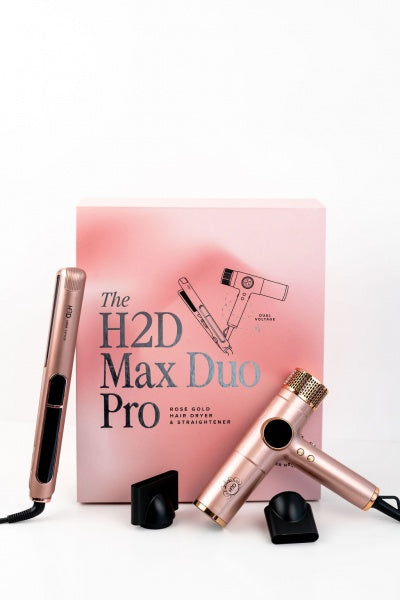H2D Max Duo Pro Rose Gold Dryer And Straightener H2D