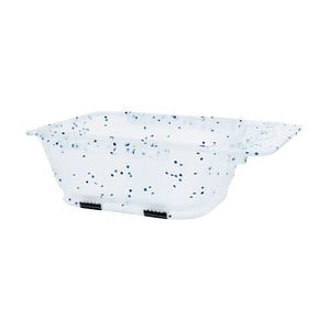 Jeval Tint Bowl Blue Glitter Rectangle Large With Rack Rest Jeval