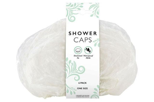UBL Shower Caps Transparent One Size Fits All Four Pack