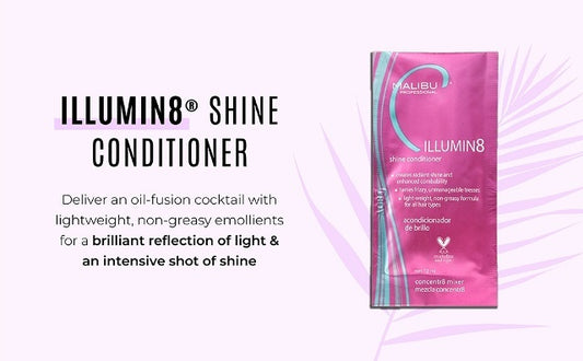 Malibu C Illumin8 Shine Conditioner Creates Radiant Shine 12ML