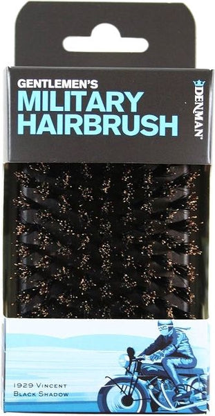 Denman Jack Dean Military Brush Italian Dark Beechwood Pure English Bristle