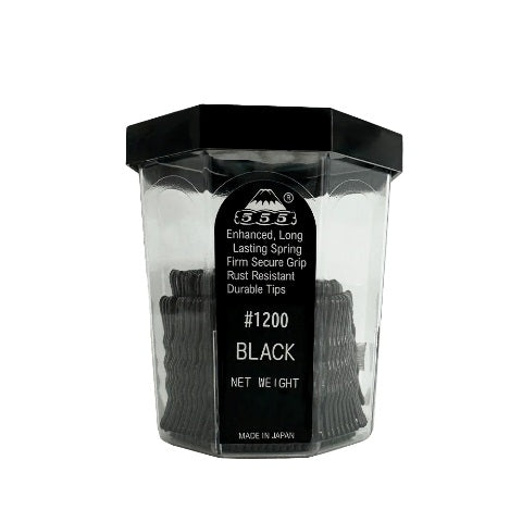 555 Bobby Pins Black 1200 Small 1.5 Inch 100 Gram