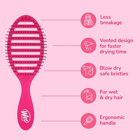 Wet Brush Speed Dry Pink Vented Oval Brush Wet Brush
