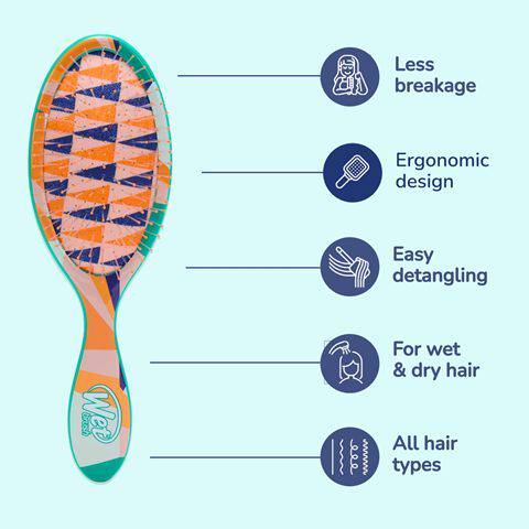 Wet Brush Artful Ace Flag Up Original Limited Edition Detangler Wet Brush