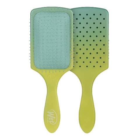 Wet Brush Feel Good Ombre Green Blue Square Paddle Detangler Wet Brush