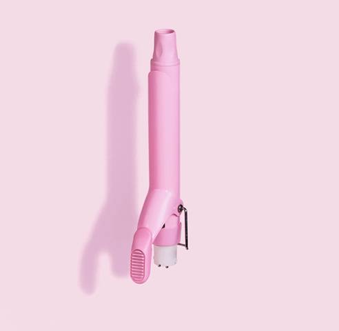 Mermade Style Wand Curling Tong With Clamp Attachment Pink 25MM Mermade