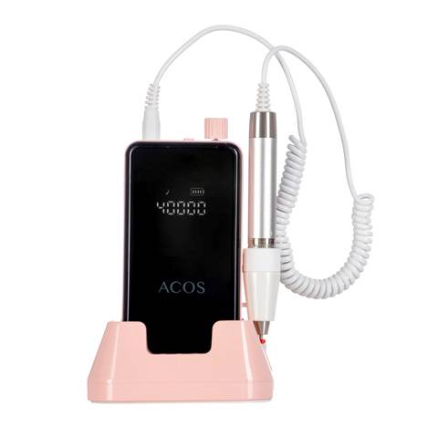 Acos Pink Professional Portable Brushless Rechargeable Nail Drill Acos
