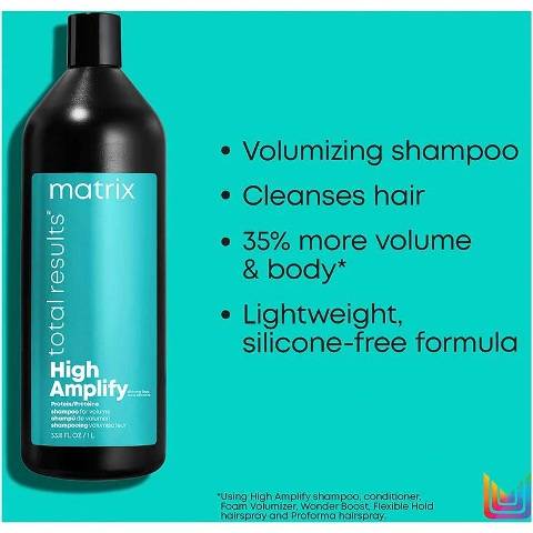 Matrix Total Results High Amplify Volume Shampoo, Full Body, Strong, Light Weight 1000ML
