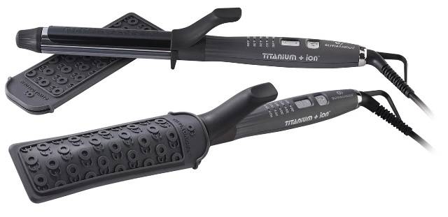Olivia Garden 19MM Tong Titanium + Ion Curling Iron Includes Heat Resistant Mat