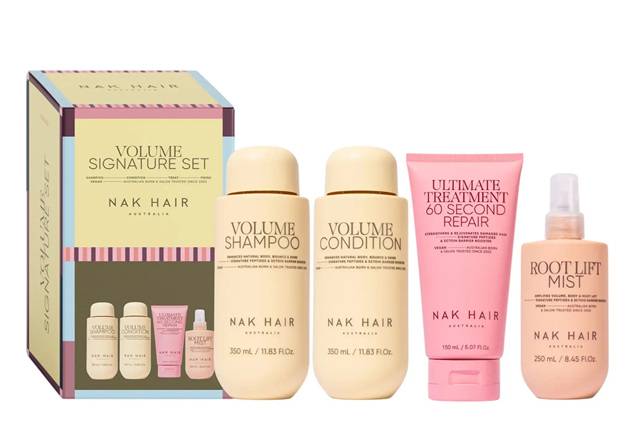 Nak Quad Volume Signature Set Shampoo, Conditioner 350ML, Ultimate Treatment 150Ml And Root Lift Mist 250ML Nak