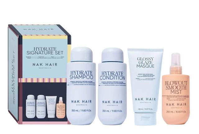 Nak Quad Hydrate Signature Set Shampoo, Conditioner 350ML, Ultimate Potion Treatment 150ML And Root Lift Mist 250ML Nak