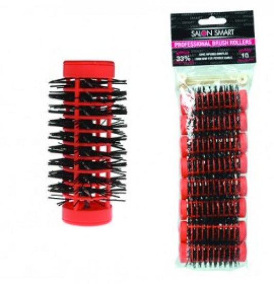 SS Brush Rollers Eight Packs Assorted Sizes And Colours Salon Smart