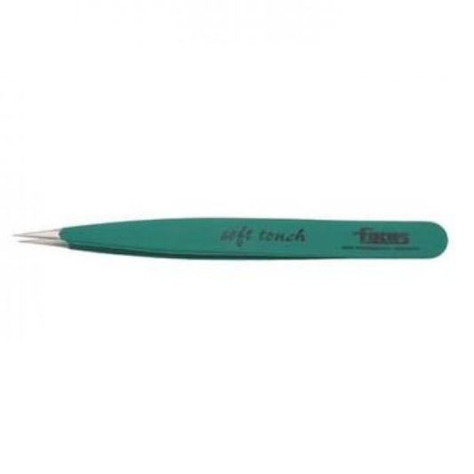 Focus Tweezer Pointy Green Soft Touch Focus