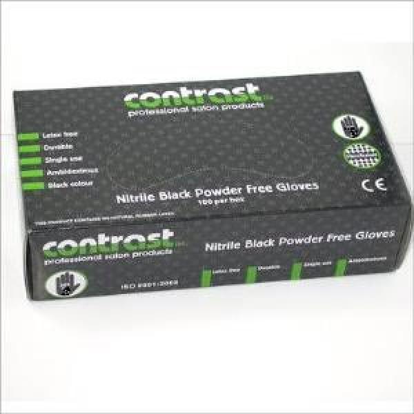 Contrast Medium Nitrile Black Gloves Powder Free 100 Per Box Contrast